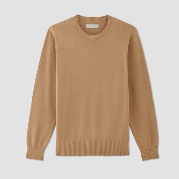 Everlane Men’s Beige Coolmax The Now Sweat Cotton Crewneck Sweater L Minimalist - Picture 2 of 8